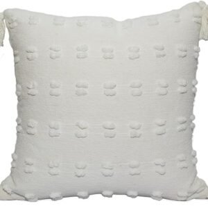 Woven Chenille Cushion Covers with Tassels 45x45 cm – Decorative Throw Cushions Covers